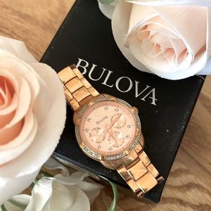Bulova Rose Gold Diamond Watch